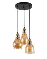 PDA 1258-3 ΡΟΖΕΤΑ ΜΕ ΜΕΛΙ 3ΣΧ. ΔΙΑΦΟΡΕΤΙΚΑ ΓΥΑΛΙΑ 3xE-27 40W ARlight 0108533