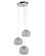 PDC 3461-3 ΡΟΖΕΤΑ  ΝΙΚΕΛ 3/Φ ΗΜΙΣΦΑΙΡΙΑ ΜΕ ΚΡΥΣΤΑΛΑΚΙΑ 3ΧΕ27 ARlight 0104568