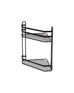 Εταζέρα 2 Θέσεων 30*27 εκ. Γωνιακή Μέταλλο Μαύρο Ματ Ecocasa Elegant 02-6471