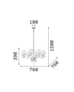 PEGASO SP8 BIANCO Ideal Lux 059242