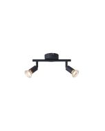 ΣΠΟΤ ΚΙΝΗΤΟ ΜΕΤΑΛΛΟ 2ΦΩΤΟ 2XGU10 Max 7W 220X80X125mm ΜΑΥΡΟ ARTE ILLUMINA VORRAS Eurolamp 145-25236