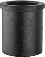 Δερματινο Χαρτ χειο 9l Black Leather Bronze Art Χαρτοδοχεία 0988-LM