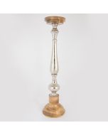 ΚΗΡΟΠΗΓΙΟ ΞΥΛΟ-ΜΕΤΑΛΛΟ ΦΥΣΙΚΟ- ΑΣΗΜΙ 17x17x64cm Eurolamp 752-23026