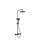 Orabella Aspen Black matt- Στήλη ντουζ με στρόγγυλη κεφαλή Φ250 10439