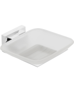 Σαπουνοθήκη Γυαλί Χρώμιο Bronze Art Lugano 10X6-10