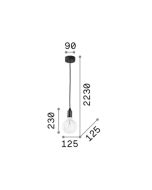 EDISON SP1 NERO Ideal Lux 113319