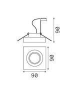 BLUES FI SQUARE TRASPARENTE Ideal Lux 114019