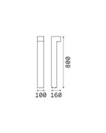SIRIO PT2 H80 ANTRACITE Ideal Lux 115061