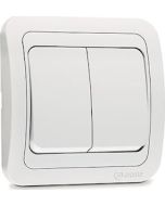 Διακόπτης Τοίχου Διπλός A/R Aller Retur Χωνευτός Λευκός Makel Mimoza 12026