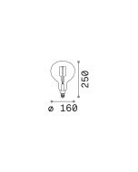 E27 GLOBO D160 04W 1800K AMBRA Ideal Lux 129877