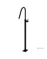 Μπαταρία Νιπτήρα Επιδαπέδια h.124,5εκ. Eurorama Black Matt 13302-400