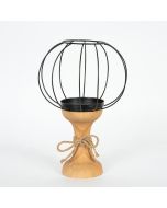 ΚΗΡΟΠΗΓΙΟ ΞΥΛΙΝΟ ΚΑΦΕ 20.5x20.5x32cm Eurolamp 752-23023