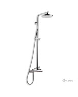 Μπαταρία Ντουζιέρας με Κεφαλή και Κολώνα μη ρυθμιζόμενου ύψους Eletta Tecno Chrome 167066-100