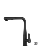 Μπαταρία Νεροχύτη Κουζίνας με Τηλέφωνο Ντους Proton Gessi Black Matt 17177-299