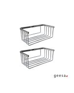 Καλάθι διπλό για πετσέτες Geesa Chrome 173