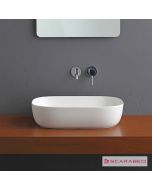 Νιπτήρας Πορσελάνης Glam 56x39 Scarabeo Pearl (White Matt) 1804-301