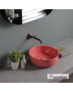 Νιπτήρας Πορσελάνης Glam Φ39 Scarabeo Peach Glossy 1807-820