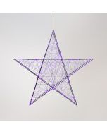 ΑΣΤΕΡΙ ΦΩΤΙΖΟΜΕΝΟ 78cm, 240 LED, 4,5V ΜΕΤΑΣΧΗΜΑΤΙΣΤΗ, TIMER, ΜΑΥΡΟΣ ΜΕΤΑΛΛΙΚΟΣ ΣΚΕΛΕΤΟΣ, ΜΑΥΡΟ ΧΑΛΚΙΝΟ ΚΑΛΩΔΙΟ, ΜΩΒ LED, ΠΡΟΕΚΤΑΣΗ ΠΑΡΟΧΗΣ 5m, IP44 Eurolamp 600-22520