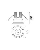 GAME TRIM ROUND 11W 3000K BK BK Ideal Lux 192314