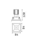 GAME TRIM SQUARE 11W 3000K BK WH Ideal Lux 192406