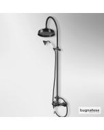 Μπαταρία Ντουζιέρας με Κεφαλή και Κολώνα ρυθμιζόμενου ύψους Oxford Bugnatese Black Matt CD6336-400