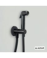 Σύστημα Μπιντέ Flush-Ι, μόνο κρύο, για λεκάνη κρεμαστή και υψηλής πίεσης, Almar Black Matt E136004-400