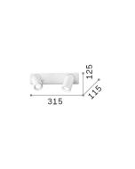 RUDY AP2 ROUND BIANCO Ideal Lux 229041