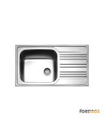 Νεροχύτης Κουζίνας Ανοξείδωτος Valley 86x50 Fortinox Inox Σαγρέ  25185-112