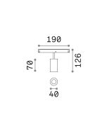 EGO TRACK SINGLE 08W 3000K ON-OFF BK Ideal Lux 257631