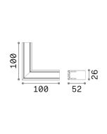 EGO KIT SURFACE HIGH L ELECTR CONN HORIZ ON-OFF BK Ideal Lux 258140