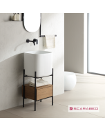 Έπιπλο μπάνιου Laila 2701-NROP με συρτάρι 2705-89 Scarabeo 270105-NROP89