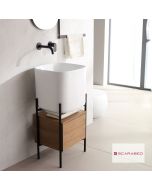 Έπιπλο μπάνιου Laila 2701-NROP με συρτάρι 2711-89 χωρίς νιπτήρα, Scarabeo 270111-NROP89