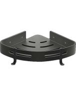 Θήκη-Ραφιέρα Μπάνιου Γωνιακή Μονή 22,5*22,5*Υ,5,8 cm Μαύρο Ματ Stainless Steel 304 Domistyle 270111B