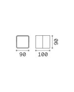 OMEGA AP SQUARE BIANCO 4000K Ideal Lux 285528