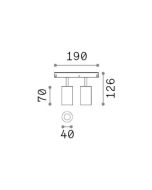 EGO TRACK DOUBLE 16W 3000K DALI WH Ideal Lux 286365