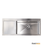 Νεροχύτης Κουζίνας Ανοξείδωτος Squadro 116x51 Fortinox Inox Λείο Left  29115L-110