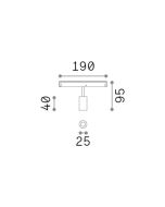 EGO TRACK SINGLE 03W 3000K 1-10V WH Ideal Lux 303673