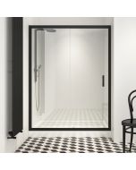 Orabella Energy Black 130 cm - Καμπίνα αντιστρέψιμη, ευθύγραμμη με σταθερό πλαϊνό 70 cm 1000002313-30418