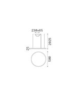 ORACLE SLIM SP D050 ROUND 3000K DALI WH Ideal Lux 304373