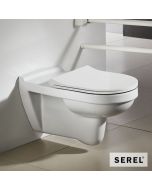 Λεκάνη Κεμαστή ΑΜΕΑ SENIOR με κάλυμμα Slim Soft Close 9001SC, Serel White 304500SC-300
