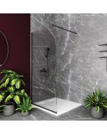 Orabella Serena Black matt H185 90 cm - Καμπίνα ελεύθερης τοποθέτησης με βραχίονα στήριξης τοίχου 30507