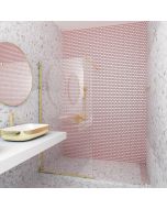 Orabella Serena Brushed Gold H200 80 cm - Καμπίνα ελεύθερης τοποθέτησης με βραχίονα στήριξης τοίχου 30521