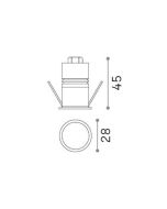 QUARK FI 3.0W 3000K BK Ideal Lux 305851