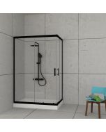 Orabella Stardust Easy Fix H200 Black matt 110X120 - Καμπίνα αντιστρέψιμη, ασύμμετρη 30676