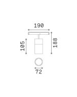 EGO TRACK SINGLE 26W 3000K DALI WH Ideal Lux 307596