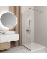 Orabella Serena Gun metal  H200 120 cm - Καμπίνα ελεύθερης τοποθέτησης με βραχίονα στήριξης τοίχου 30800