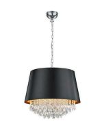 Φωτιστικό Κρεμαστό Τρίφωτο 3xE14 Ø50xH150cm Χρωμέ-Ακρυλικό-Ύφασμα Trio Lighting Loreley 309300302