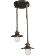 Φωτιστικό οροφής LP-730 PENDEL ROPE 2L UT-BRONZE Heronia 31-0504