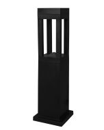 Εδάφους μοντέρνο 4γωνο πλαστικό D-286 BLACK 78CM GU10 Heronia 32-0106