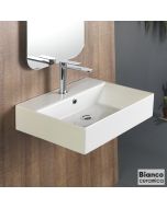 Νιπτήρας Πορσελάνης Tetra n 50x42 (1 οπή) Bianco Ceramica White 32050-300